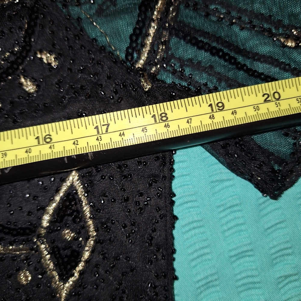 BaBeyond Black and Gold Jeweled Evening Gown XL - Picture 3 of 7